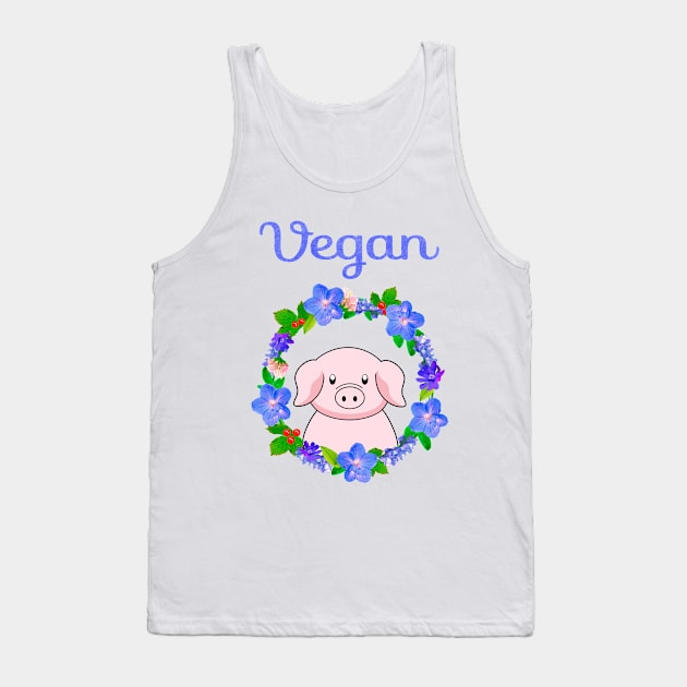 I am vegan Tank Top by Purrfect